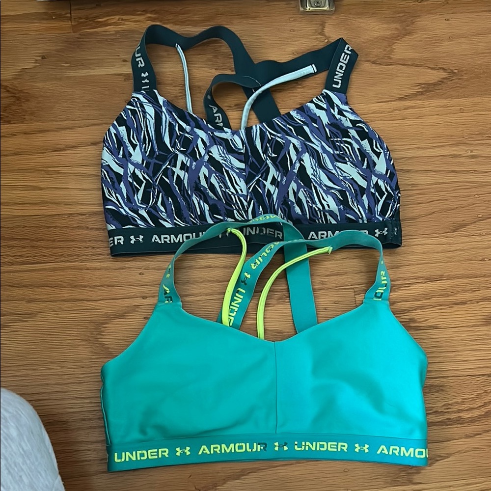 Under Armour Women's Swim Tops - Navy and Aqua